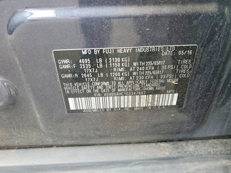 Aukcja sprzedaży 2016 Subaru Outback, vin: 4S4BSAHC1G3347882, numer aukcji: 51541286