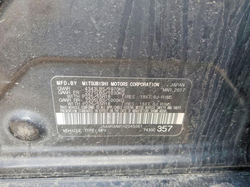 Продаж на аукціоні авто 2017 Mitsubishi Outlander Sport, vin: JA4AR3AW1HZ045061, номер лоту: 50115716
