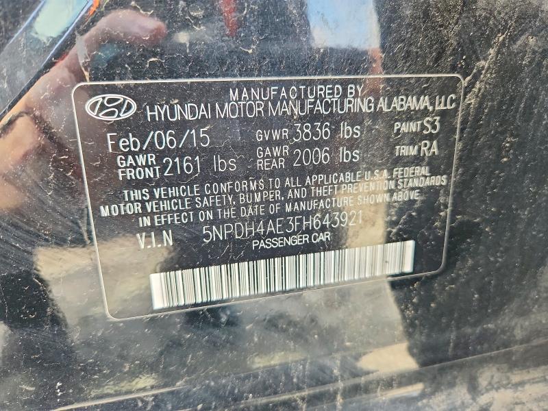 Продажа на аукционе авто 2015 Hyun Elantra, vin: 5NPDH4AE3FH643921, номер лота: 51770846