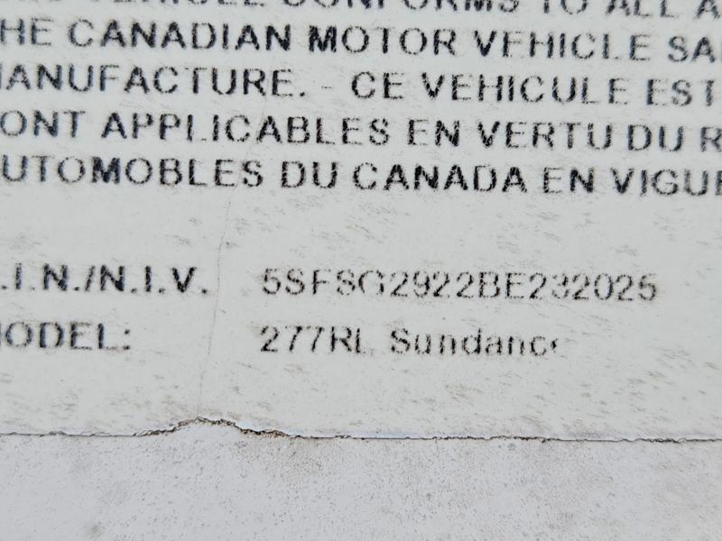 Продажа на аукционе авто 2011 Heartland Sundance Fifth Wheel, vin: 5SFSG2922BE232025, номер лота: 50125016