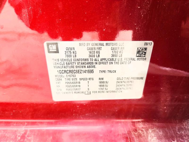 Продаж на аукціоні авто 2014 Chevrolet Silverado, vin: 1GCRCREC6EZ141695, номер лоту: 49154766