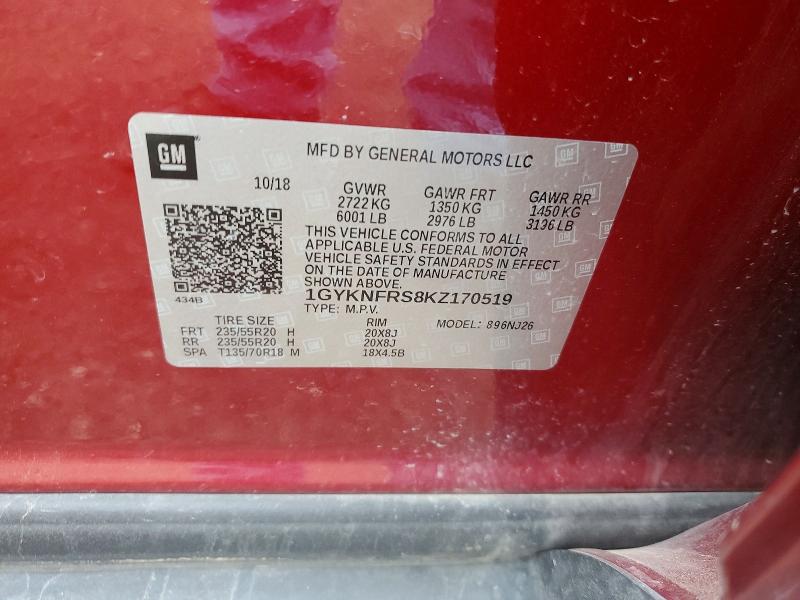 Aukcja sprzedaży 2019 Cadillac Xt5, vin: 1GYKNFRS8KZ170519, numer aukcji: 50313906