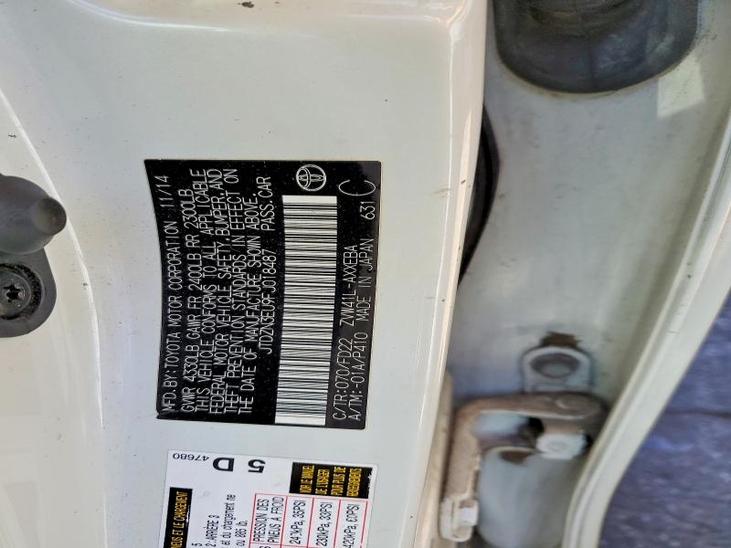 49546336 :رقم المزاد ، JTDZN3EU9FJ018487 vin ، 2015 Toyota Prius V مزاد بيع