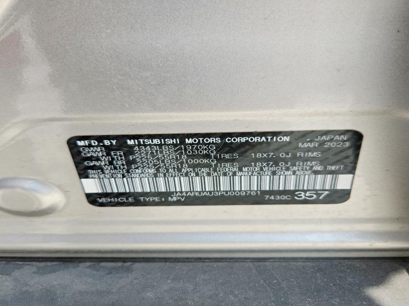 2023 Mitsubishi Outlander Sport მანქანა იყიდება აუქციონზე, vin: JA4ARUAU3PU009761, აუქციონის ნომერი: 49864046