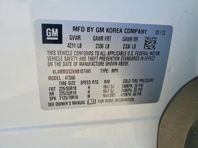 Продаж на аукціоні авто 2022 Buick Encore Gx, vin: KL4MMDS26NB107491, номер лоту: 51999596