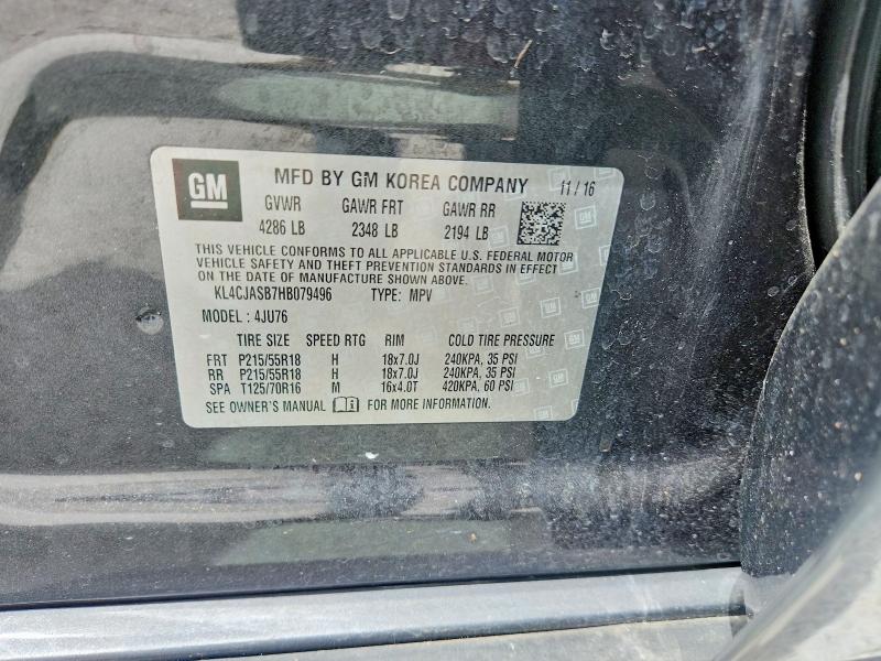 Продажа на аукционе авто 2017 Buick Encore, vin: KL4CJASB7HB079496, номер лота: 48700906
