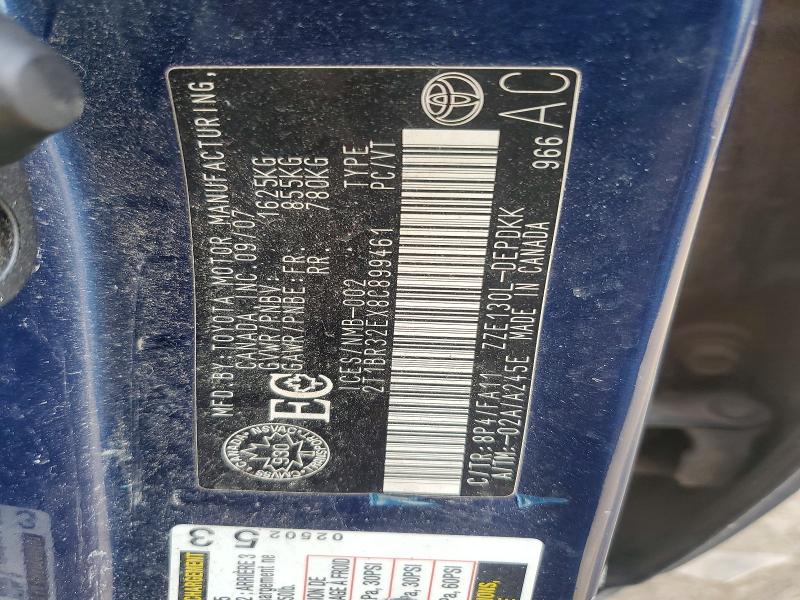49321286 :رقم المزاد ، 2T1BR32EX8C899461 vin ، 2008 Toyota Corolla مزاد بيع