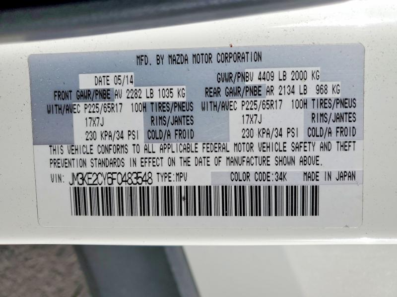 50268636 :رقم المزاد ، JM3KE2CY6F0483548 vin ، 2015 Mazda Cx-5 مزاد بيع