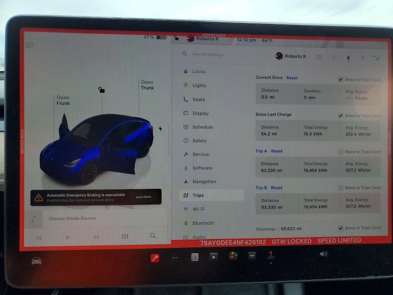 50171416 :رقم المزاد ، 7SAYGDEE4NF426182 vin ، 2022 Tesla Model Y مزاد بيع