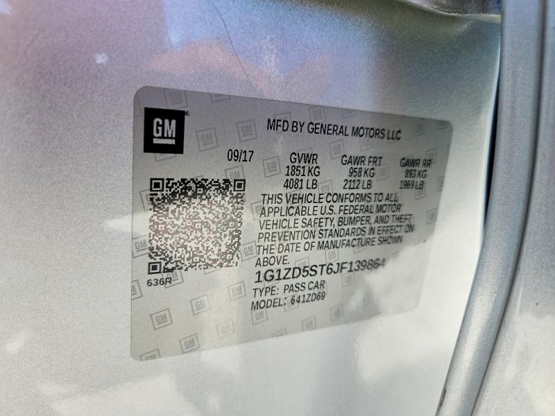 Продаж на аукціоні авто 2018 Chevrolet Malibu, vin: 1G1ZD5ST6JF139864, номер лоту: 51762786