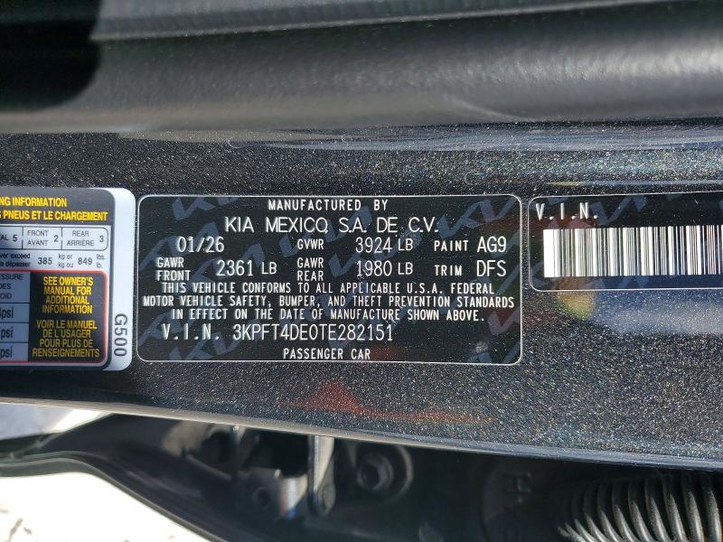 Продаж на аукціоні авто 2026 Kia K4, vin: 3KPFT4DE0TE282151, номер лоту: 48462506