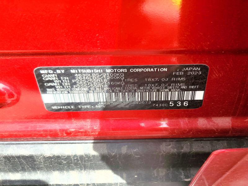 Продаж на аукціоні авто 2023 Mitsubishi Eclipse Cross, vin: JA4ATWAA5PZ042573, номер лоту: 49496156