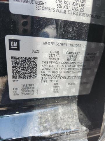 Продаж на аукціоні авто 2020 Gmc Sierra, vin: 1GTR9CED0LZ273482, номер лоту: 48106516