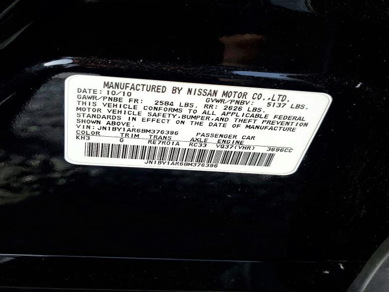 Auction sale of the 2011 Infiniti M37, vin: JN1BY1AR6BM376396, lot number: 48787466