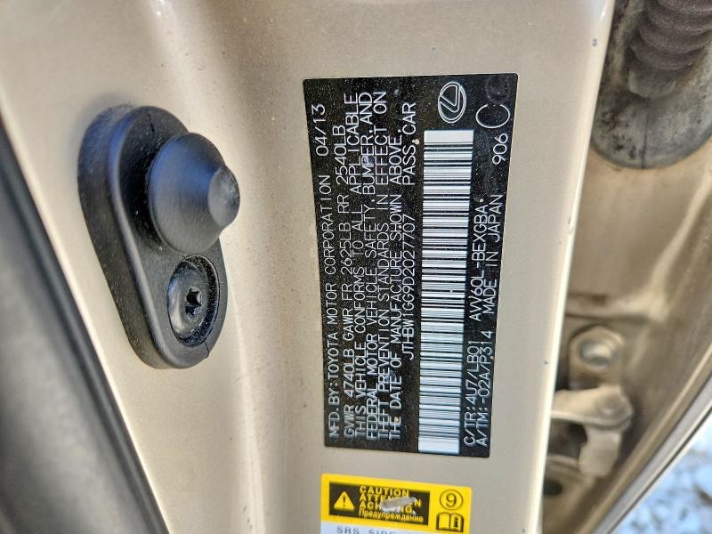 Продаж на аукціоні авто 2013 Lexus Es, vin: JTHBW1GG9D2027707, номер лоту: 50408616