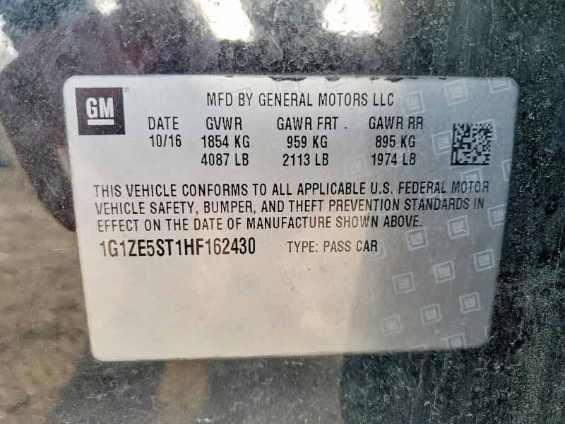 Aukcja sprzedaży 2017 Chevrolet Malibu, vin: 1G1ZE5ST1HF162430, numer aukcji: 51164656