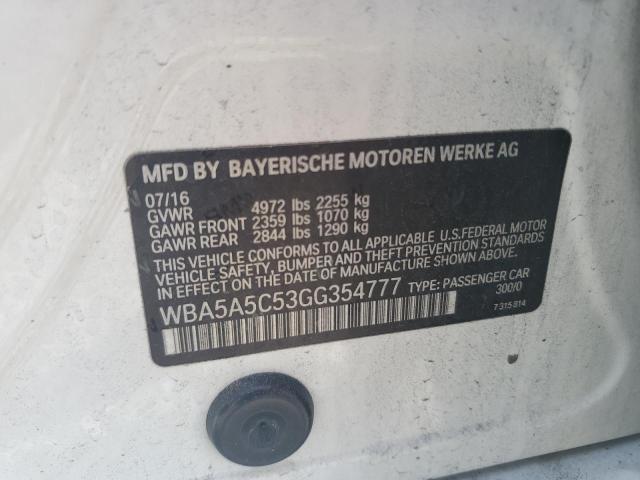 2016 Bmw 528 მანქანა იყიდება აუქციონზე, vin: WBA5A5C53GG354777, აუქციონის ნომერი: 49497206