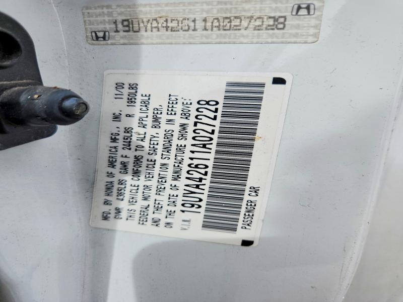 Aukcja sprzedaży 2001 Acura 3.2cl, vin: 19UYA42611A027228, numer aukcji: 49149606