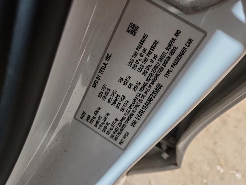 Продаж на аукціоні авто 2022 Tesla Model 3, vin: 5YJ3E1EA6NF235808, номер лоту: 48658746