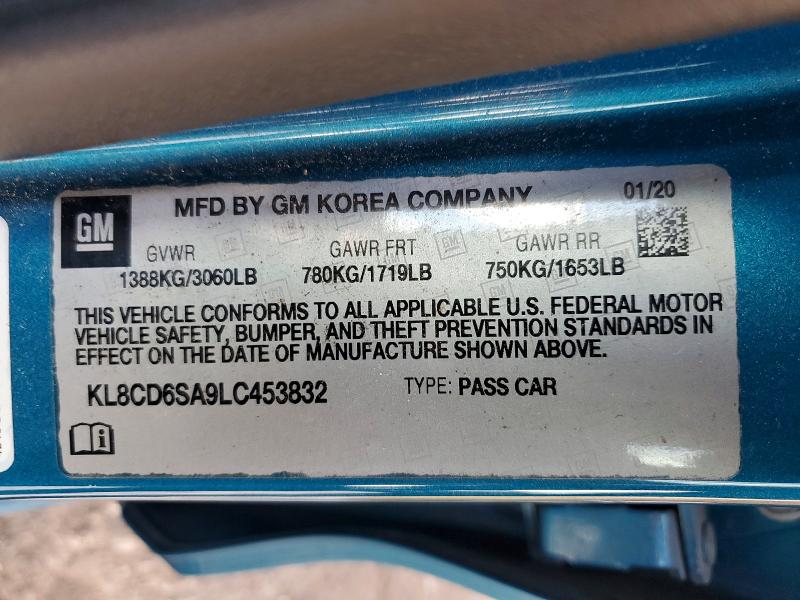 Продажа на аукционе авто 2020 Chevrolet Spark, vin: KL8CD6SA9LC453832, номер лота: 48011566