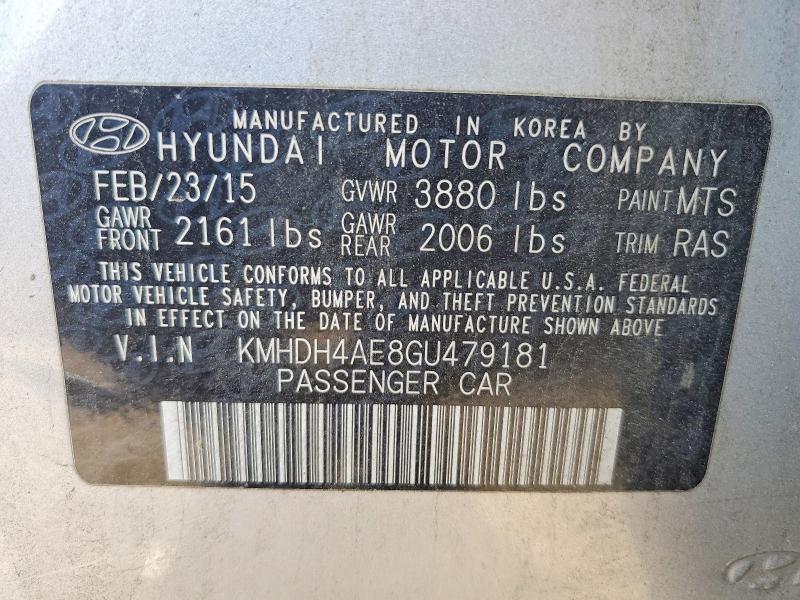 Продажа на аукционе авто 2016 Hyundai Elantra, vin: KMHDH4AE8GU479181, номер лота: 50958846