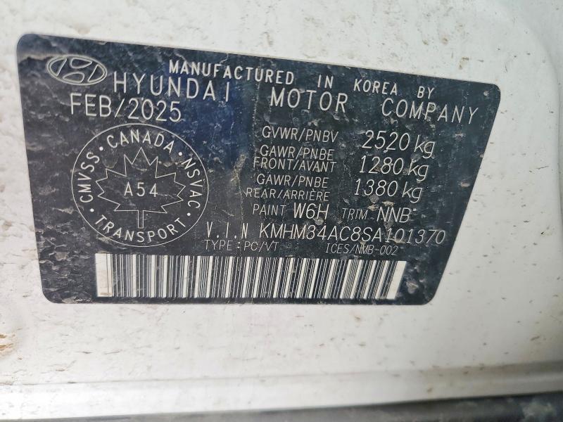 Aukcja sprzedaży 2025 Hyundai Ioniq 6, vin: KMHM34AC8SA101370, numer aukcji: 49688136