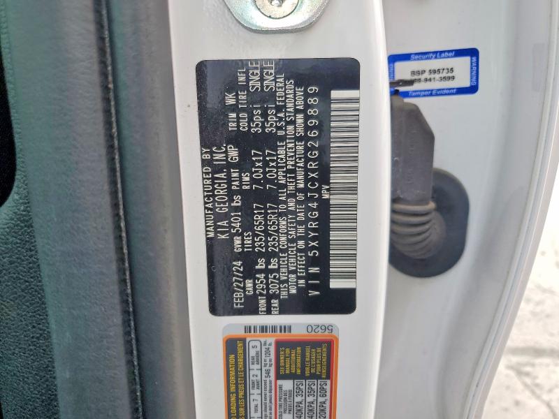 2024 Kia Sorento მანქანა იყიდება აუქციონზე, vin: 5XYRG4JCXRG269889, აუქციონის ნომერი: 49632406