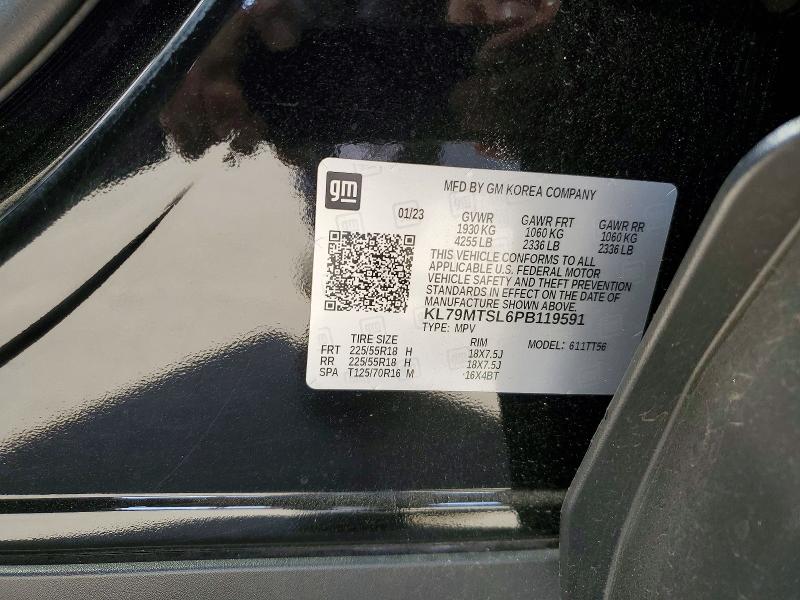 2023 Chevrolet Trailblazer მანქანა იყიდება აუქციონზე, vin: KL79MTSL6PB119591, აუქციონის ნომერი: 51888196