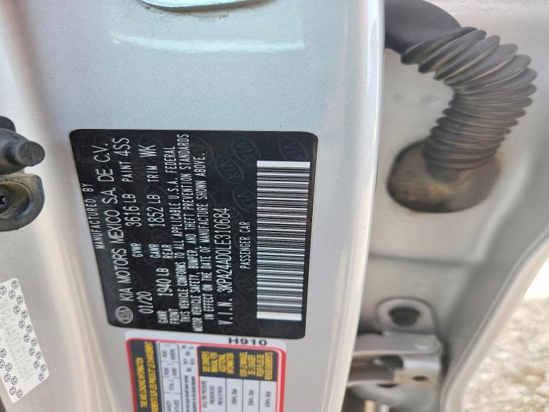 Продаж на аукціоні авто 2020 Kia Rio, vin: 3KPA24AD0LE310684, номер лоту: 52005516