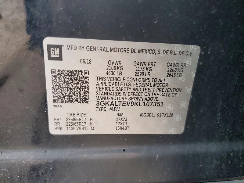 51559456 :رقم المزاد ، 3GKALTEV9KL107351 vin ، 2019 Gmc Terrain مزاد بيع