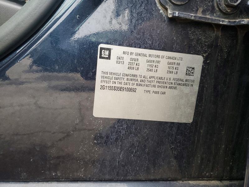 49468196 :رقم المزاد ، 2G1155S35E9100692 vin ، 2014 Chevrolet Impala مزاد بيع
