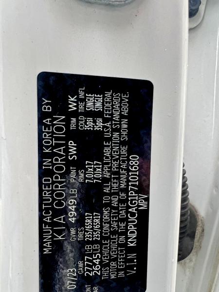 2023 Kia Sportage Hybrid მანქანა იყიდება აუქციონზე, vin: KNDPUCAG1P7101680, აუქციონის ნომერი: 49855486