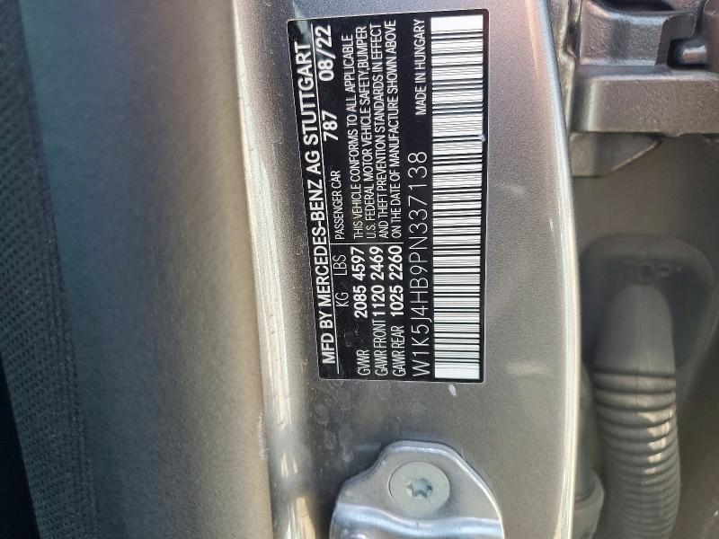 Продажа на аукционе авто 2023 Mercedes-benz Cla, vin: W1K5J4HB9PN337138, номер лота: 50255716