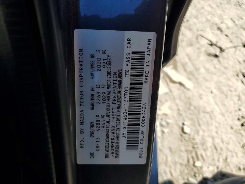 Aukcja sprzedaży 2014 Mazda 6, vin: JM1GJ1W60E1137700, numer aukcji: 49709926