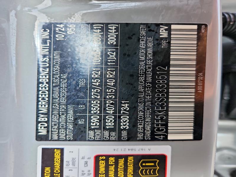 Продажа на аукционе авто 2025 Mercedes-benz Gls, vin: 4JGFF5KE3SB338512, номер лота: 48100836