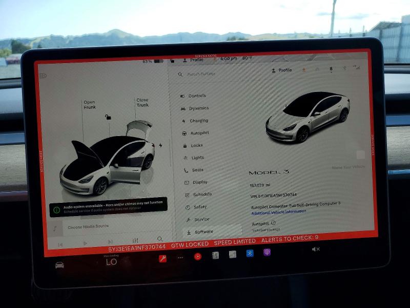 46782186 :رقم المزاد ، 5YJ3E1EA1NF370744 vin ، 2022 Tesla Model 3 مزاد بيع