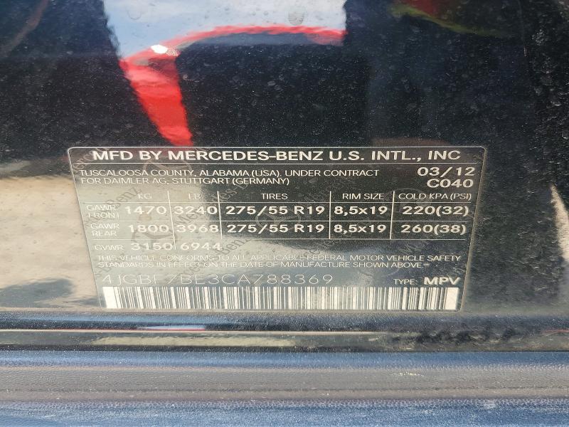 Aukcja sprzedaży 2012 Mercedes-benz Gl, vin: 4JGBF7BE3CA788369, numer aukcji: 49079066