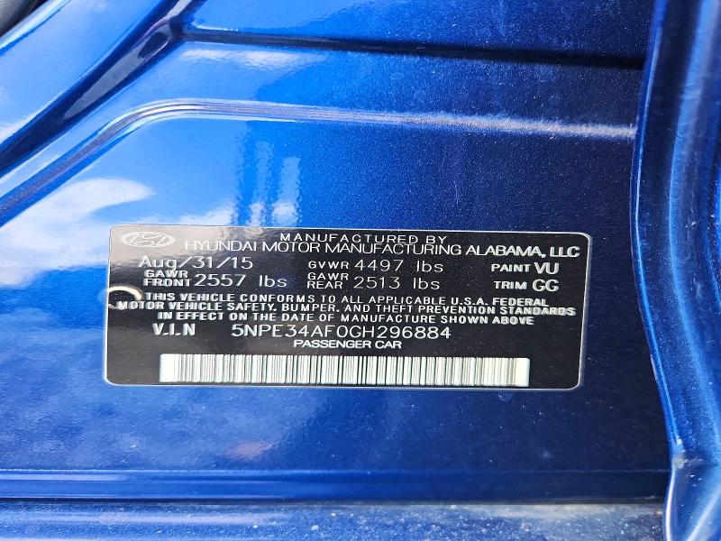 Продаж на аукціоні авто 2016 Hyundai Sonata, vin: 5NPE34AF0GH296884, номер лоту: 48444496