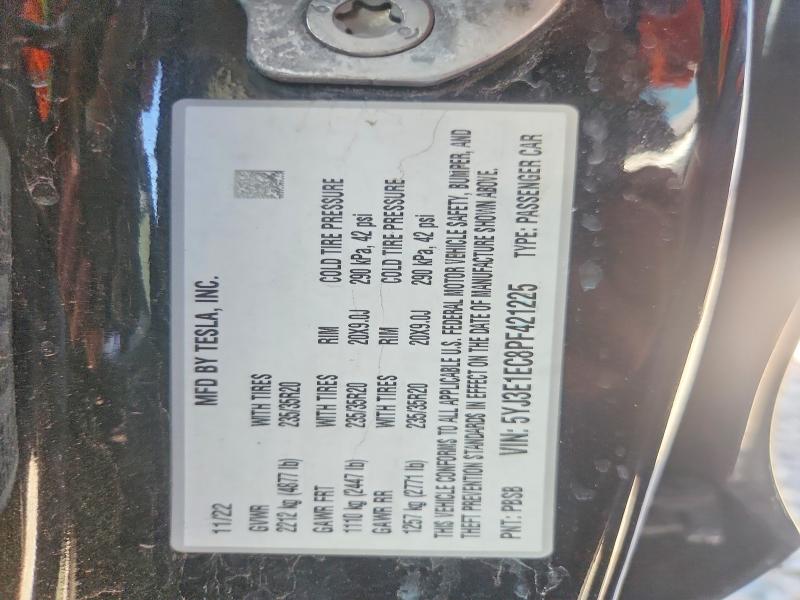 Продаж на аукціоні авто 2023 Tesla Model 3, vin: 5YJ3E1EC8PF421225, номер лоту: 49794616
