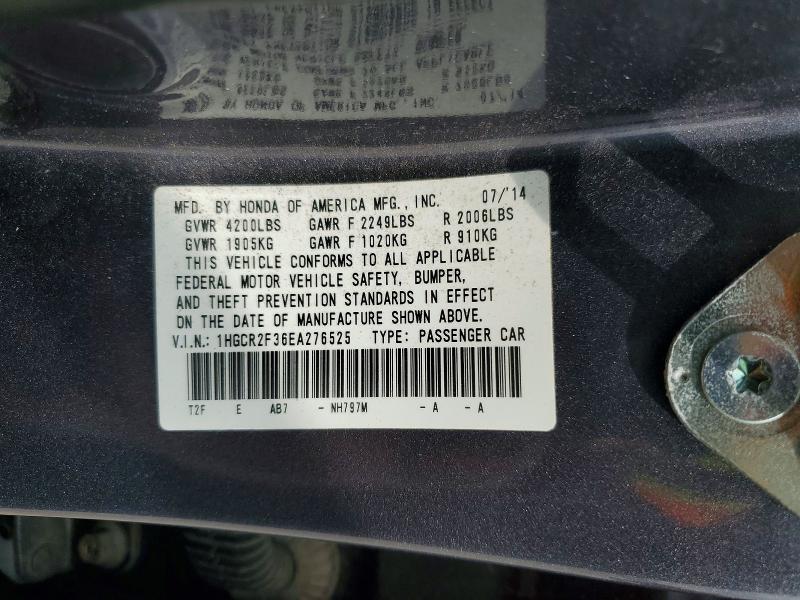 Продажа на аукционе авто 2014 Honda Accord, vin: 1HGCR2F36EA276525, номер лота: 48531056