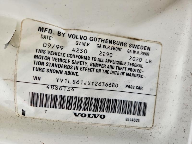 Aukcja sprzedaży 2000 Volvo S70, vin: YV1LS61JXY2636680, numer aukcji: 48604996