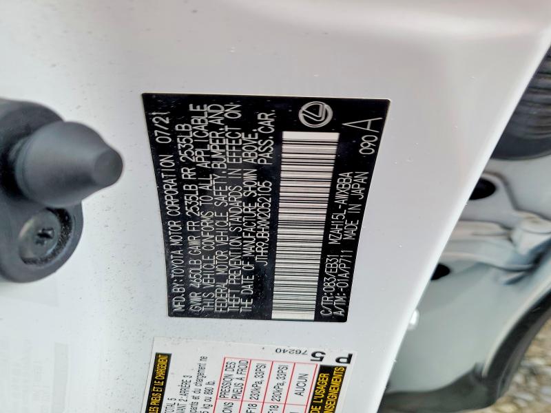 Aukcja sprzedaży 2021 Lexus Ux, vin: JTHR9JBHXM2052105, numer aukcji: 49277466