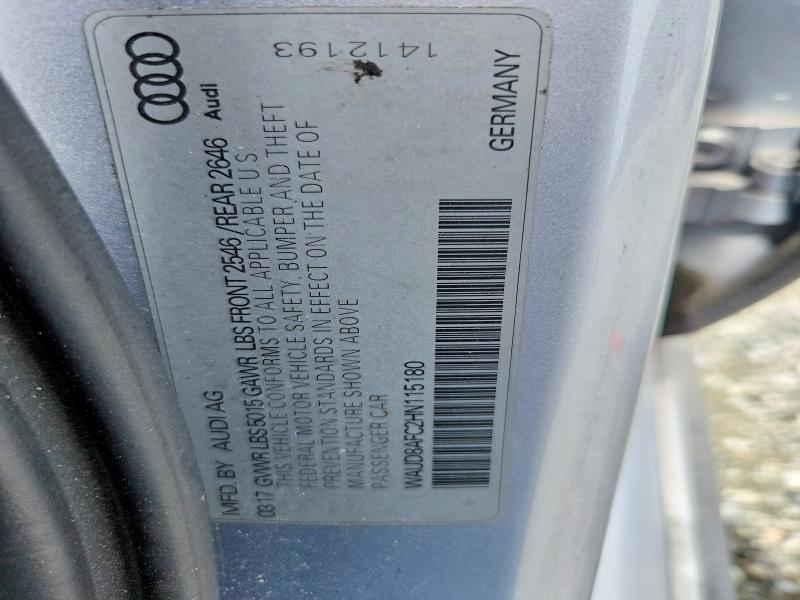 Aukcja sprzedaży 2017 Audi A6, vin: WAUD8AFC2HN115180, numer aukcji: 48841406