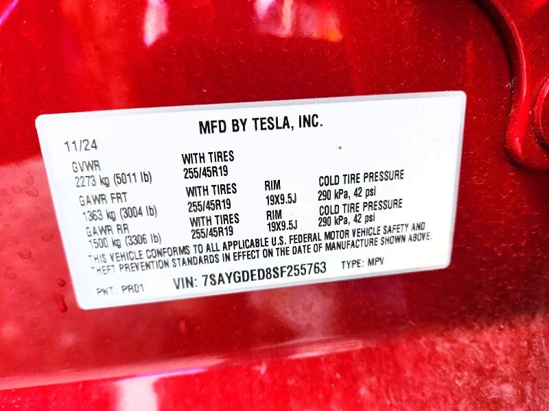 Aukcja sprzedaży 2025 Tesla Model Y, vin: 7SAYGDED8SF255763, numer aukcji: 48249576
