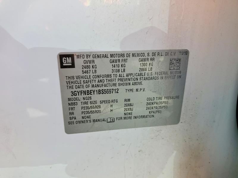 Aukcja sprzedaży 2011 Cadillac Srx, vin: 3GYFNBEY1BS569712, numer aukcji: 48819696