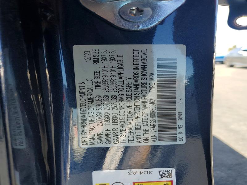 50342846 :رقم المزاد ، 7FARS6H90RE054621 vin ، 2024 Honda Cr-v مزاد بيع