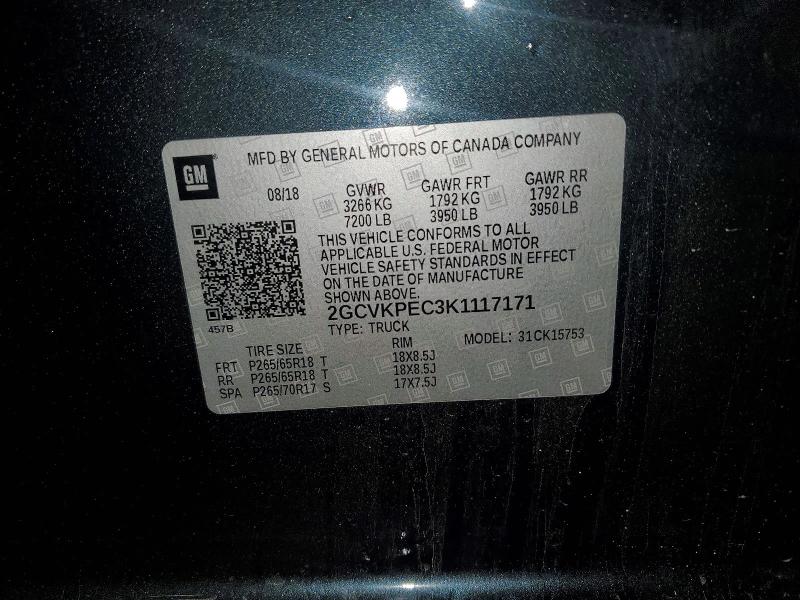 Aukcja sprzedaży 2019 Chevrolet Silverado Ld, vin: 2GCVKPEC3K1117171, numer aukcji: 49810426