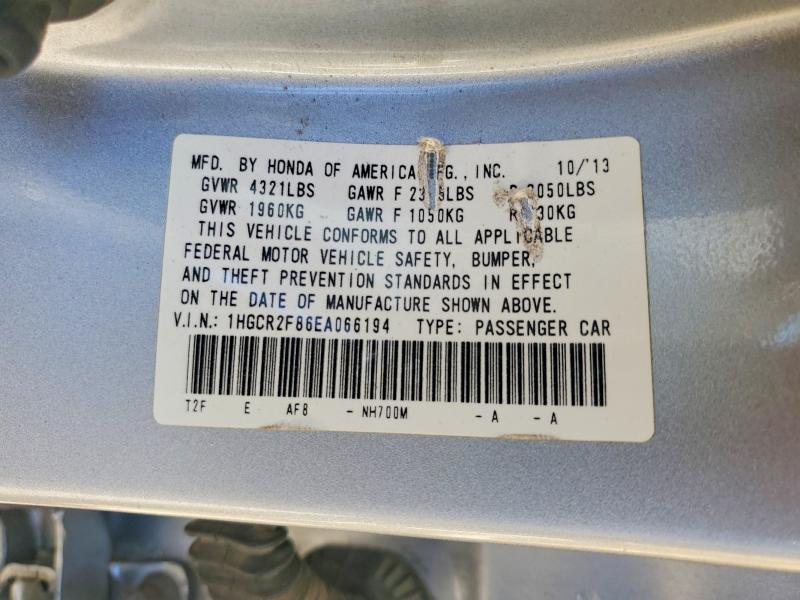 Продажа на аукционе авто 2014 Honda Accord, vin: 1HGCR2F86EA066194, номер лота: 48671896
