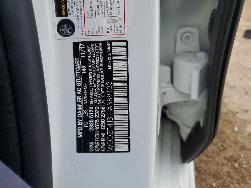 Продажа на аукционе авто 2018 Mercedes-benz E, vin: WDDZF4JB1JA389133, номер лота: 50913306