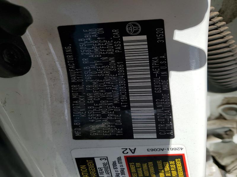 Aukcja sprzedaży 2011 Toyota Avalon, vin: 4T1BK3DB3BU409861, numer aukcji: 49899006